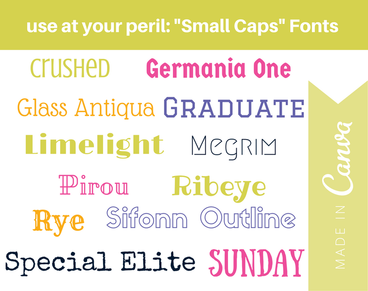 use at your peril- -Small Caps- Fonts