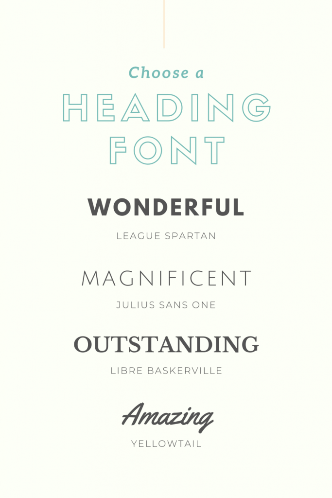 Heading fonts