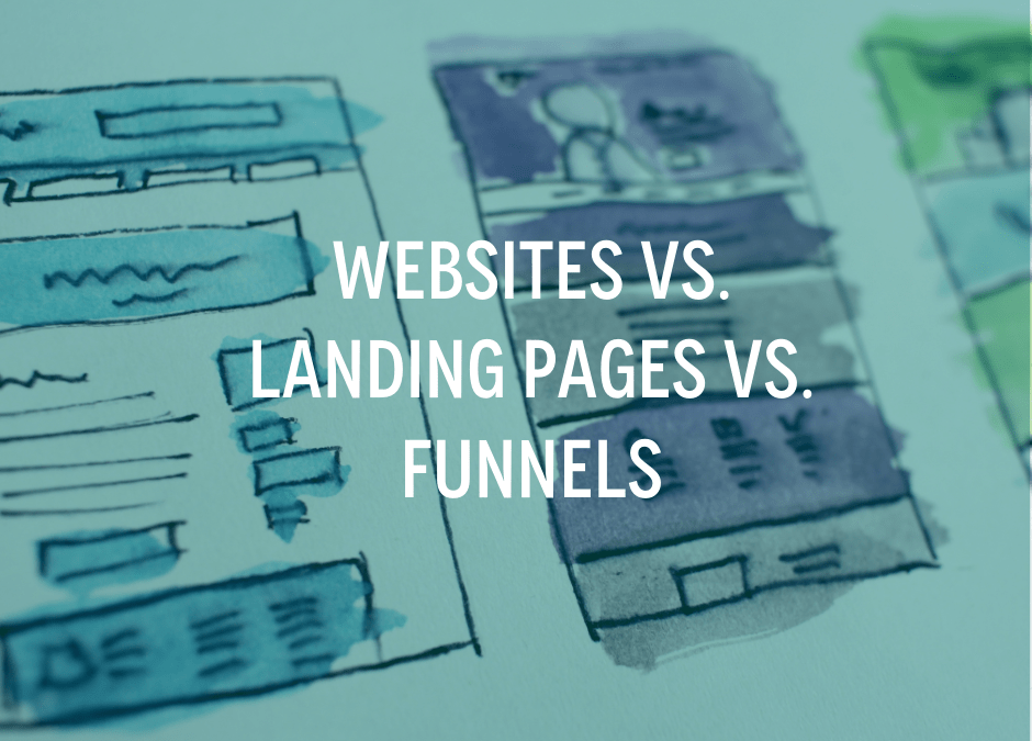 Websites – Landing Pages – Funnels – what’s the difference anyway